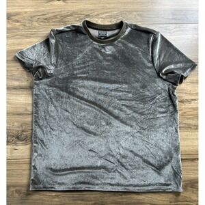 Guess Los Angeles Short Sleeve Garrett Faux Suede T-Shirt Men's XL Brown